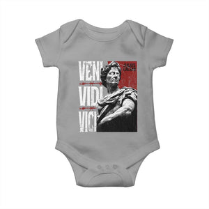 Julius Caesar Baby Onesie Veni Vidi Vici Latin Roman History TS09 Sport Gray Print Your Wear