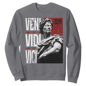 Julius Caesar Sweatshirt Veni Vidi Vici Latin Roman History TS09 Charcoal Print Your Wear