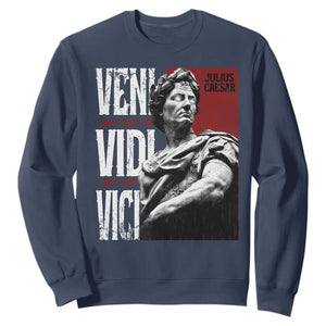 Julius Caesar Sweatshirt Veni Vidi Vici Latin Roman History TS09 Navy Print Your Wear