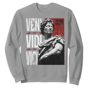 Julius Caesar Sweatshirt Veni Vidi Vici Latin Roman History TS09 Sport Gray Print Your Wear