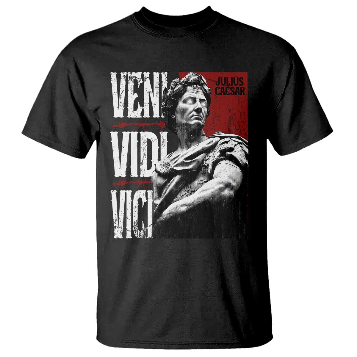 Julius Caesar T Shirt Veni Vidi Vici Latin Roman History TS09 Black Print Your Wear