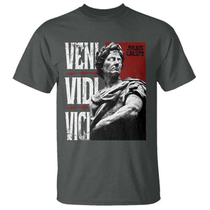 Julius Caesar T Shirt Veni Vidi Vici Latin Roman History TS09 Dark Heather Print Your Wear