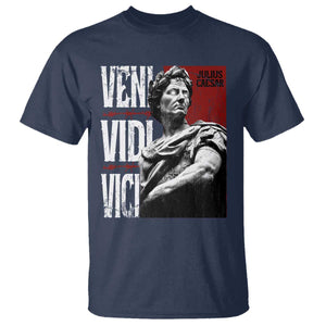 Julius Caesar T Shirt Veni Vidi Vici Latin Roman History TS09 Navy Print Your Wear