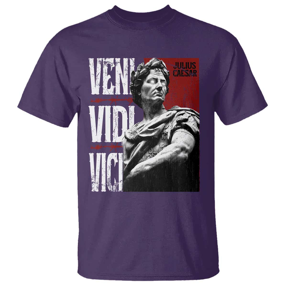 Julius Caesar T Shirt Veni Vidi Vici Latin Roman History TS09 Purple Print Your Wear