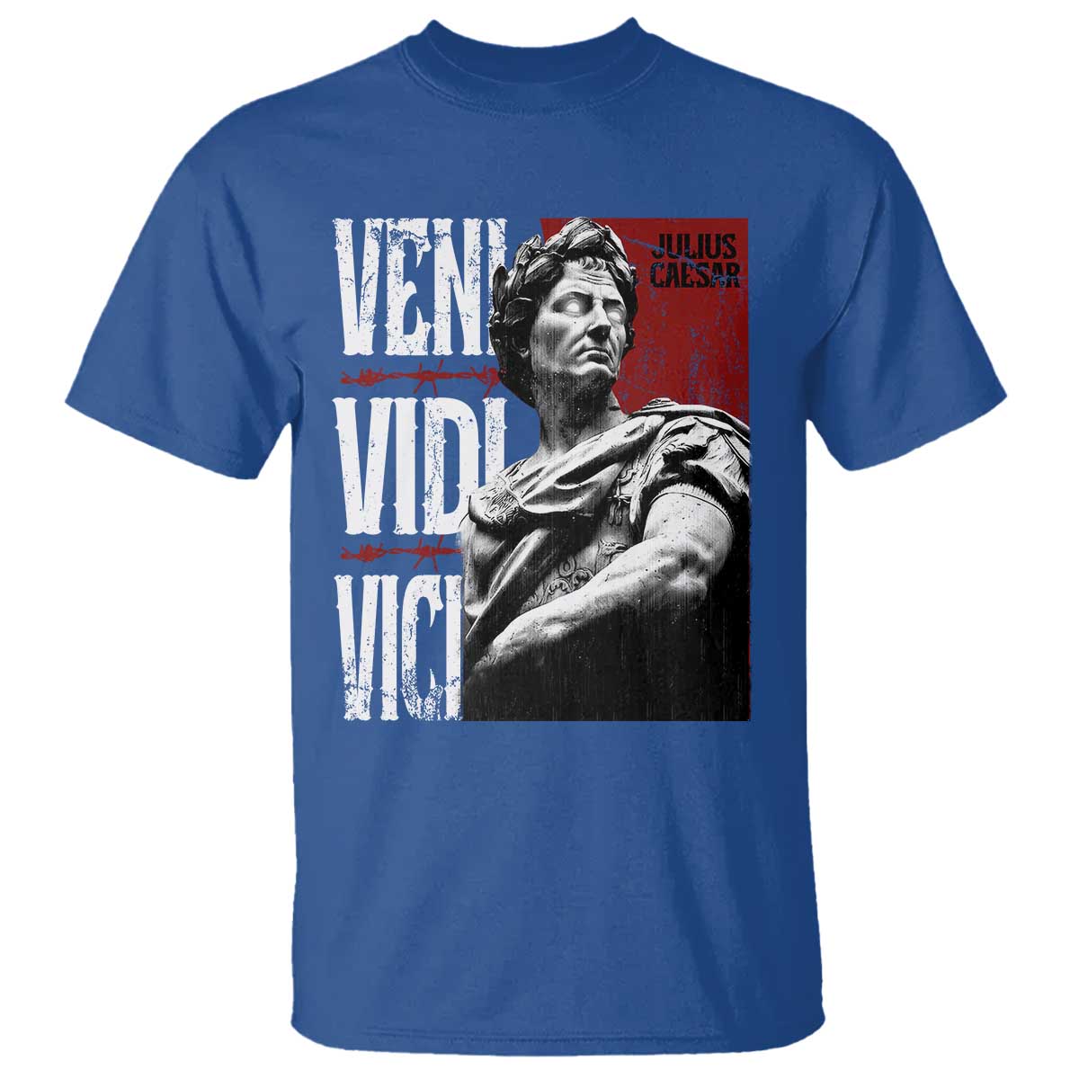 Julius Caesar T Shirt Veni Vidi Vici Latin Roman History TS09 Royal Blue Print Your Wear