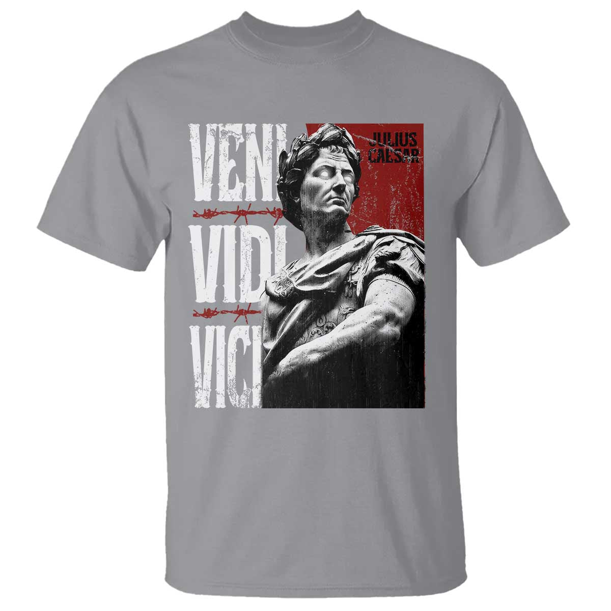 Julius Caesar T Shirt Veni Vidi Vici Latin Roman History TS09 Sport Gray Print Your Wear