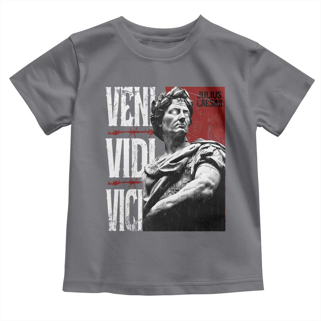 Julius Caesar Toddler T Shirt Veni Vidi Vici Latin Roman History TS09 Charcoal Print Your Wear