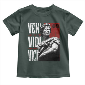 Julius Caesar Toddler T Shirt Veni Vidi Vici Latin Roman History TS09 Dark Forest Green Print Your Wear