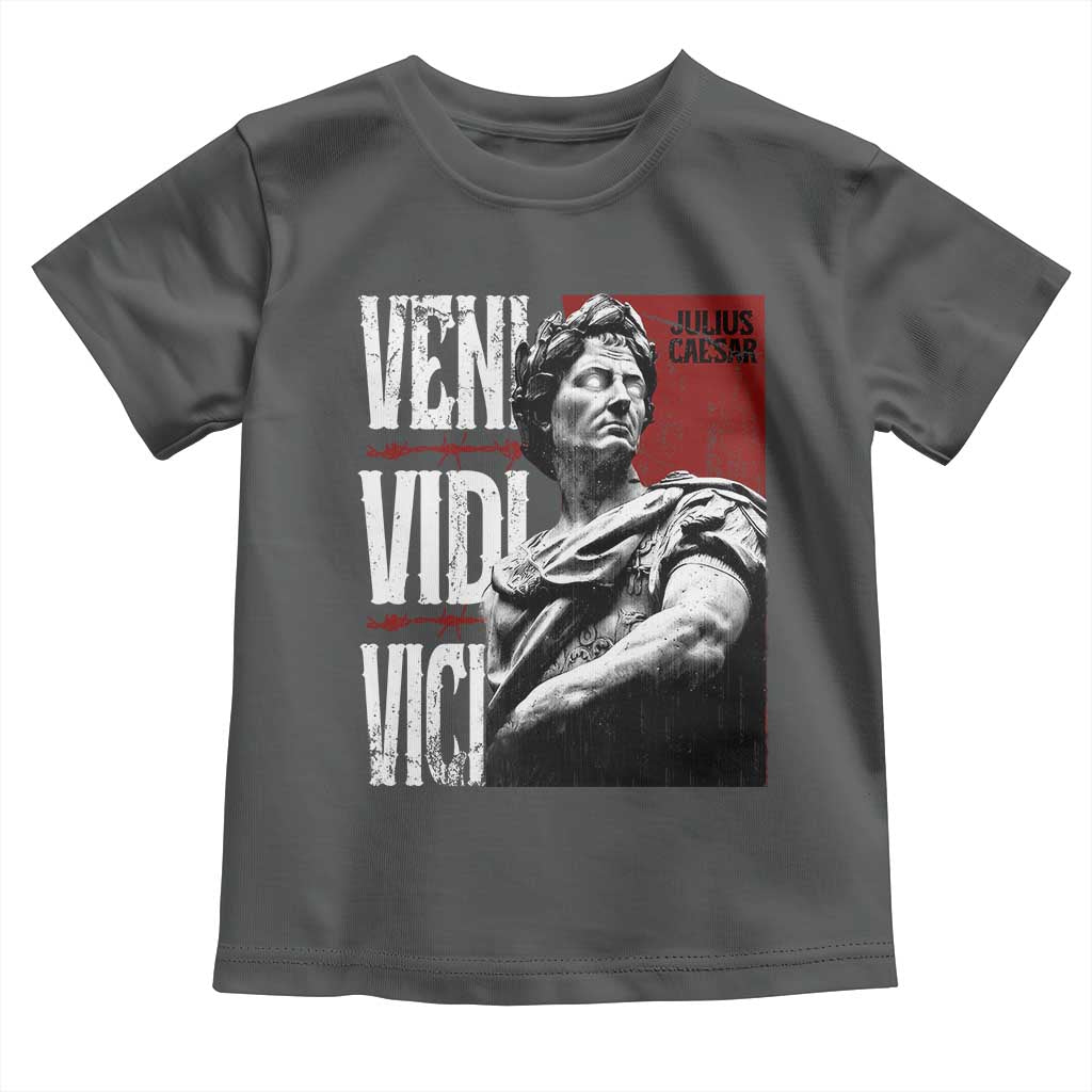 Julius Caesar Toddler T Shirt Veni Vidi Vici Latin Roman History TS09 Dark Heather Print Your Wear