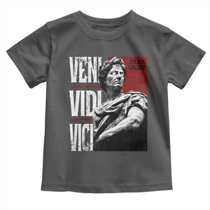 Julius Caesar Toddler T Shirt Veni Vidi Vici Latin Roman History TS09 Dark Heather Print Your Wear