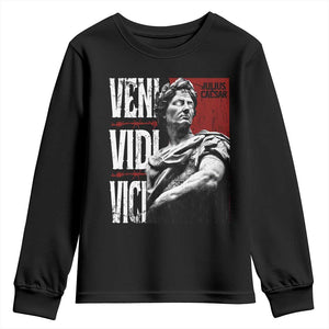 Julius Caesar Youth Sweatshirt Veni Vidi Vici Latin Roman History TS09 Black Print Your Wear