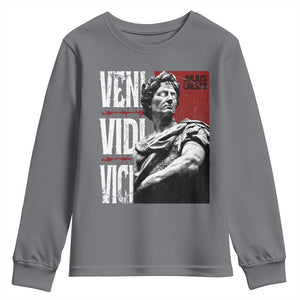 Julius Caesar Youth Sweatshirt Veni Vidi Vici Latin Roman History TS09 Charcoal Print Your Wear
