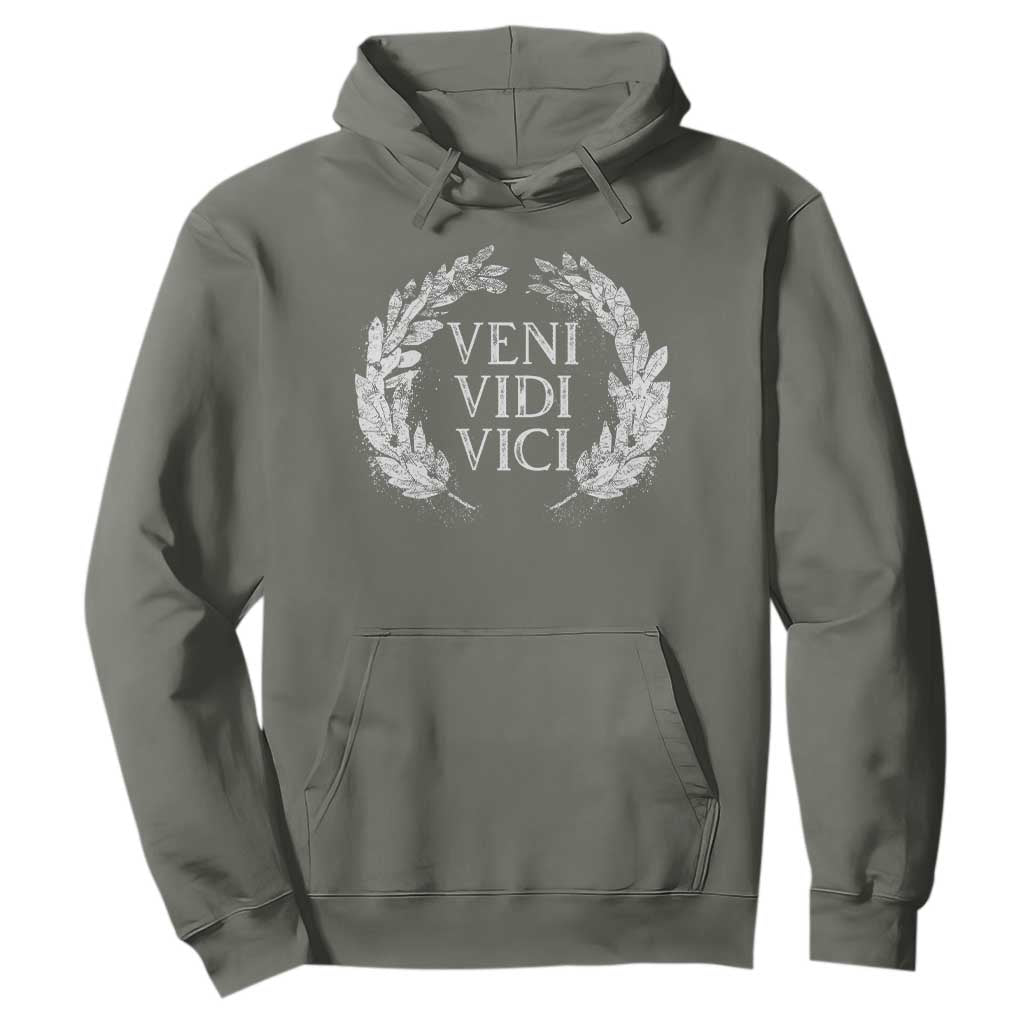 Julius Caesar Veni Vidi Vici Hoodie Latin Roman History TS09 Military Green Print Your Wear