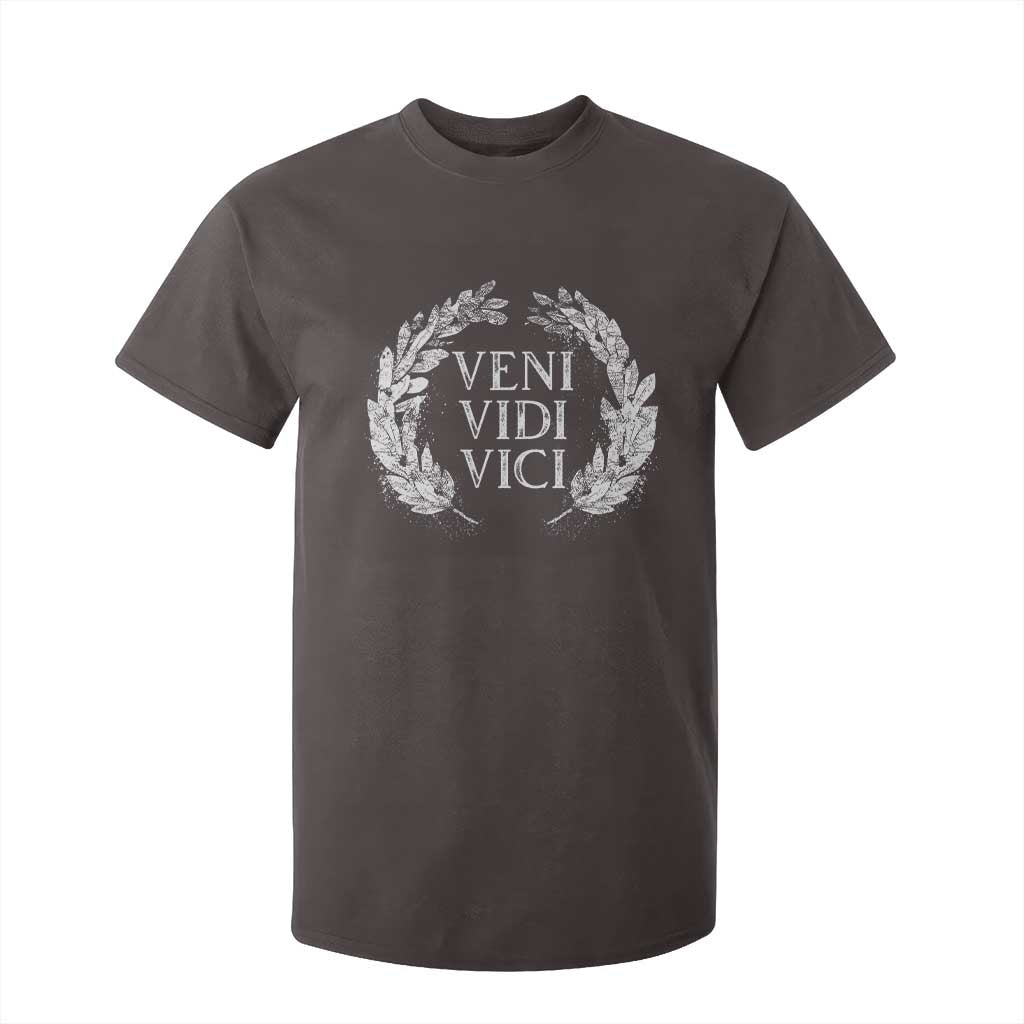 Julius Caesar Veni Vidi Vici T Shirt For Kid Latin Roman History TS09 Dark Chocolate Print Your Wear