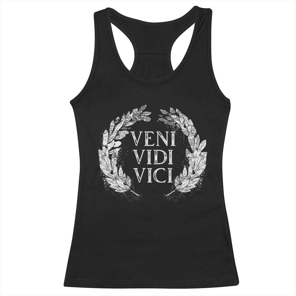 Julius Caesar Veni Vidi Vici Racerback Tank Top Latin Roman History TS09 Black Print Your Wear