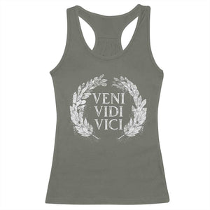 Julius Caesar Veni Vidi Vici Racerback Tank Top Latin Roman History TS09 Military Green Print Your Wear