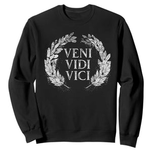 Julius Caesar Veni Vidi Vici Sweatshirt Latin Roman History TS09 Black Print Your Wear