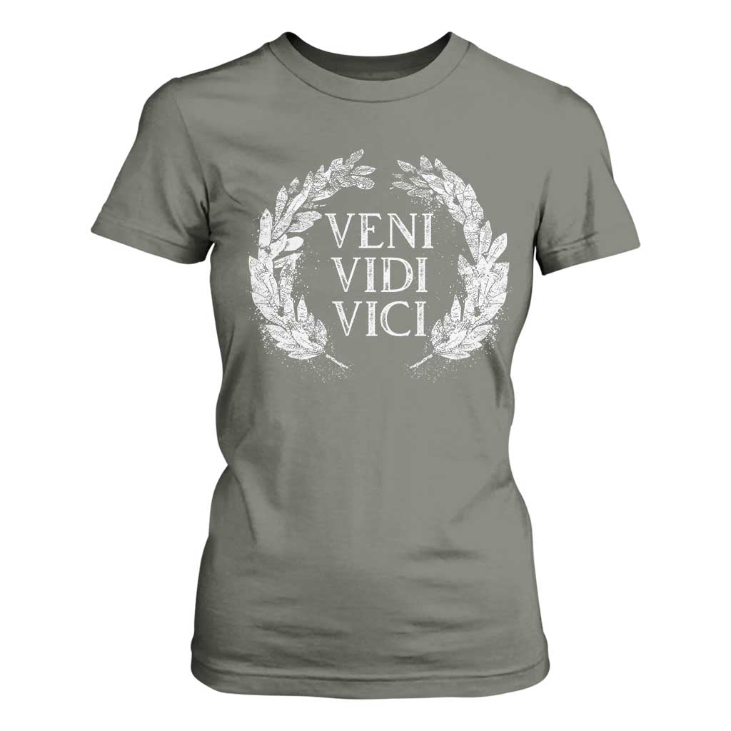 Julius Caesar Veni Vidi Vici T Shirt For Women Latin Roman History TS09 Military Green Print Your Wear