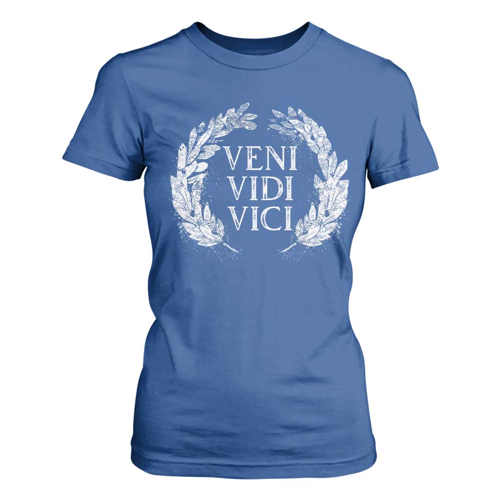 Julius Caesar Veni Vidi Vici T Shirt For Women Latin Roman History TS09 Royal Blue Print Your Wear