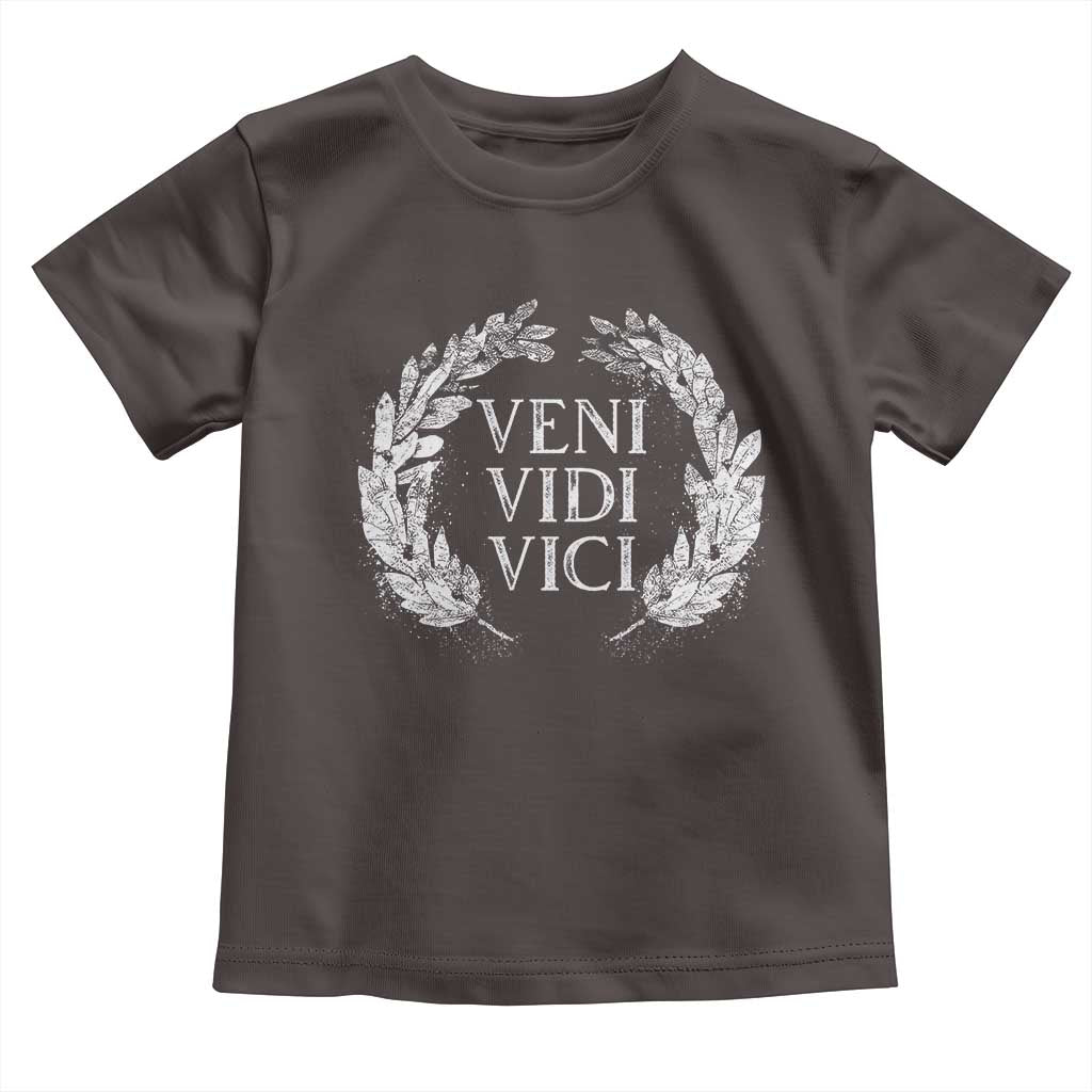 Julius Caesar Veni Vidi Vici Toddler T Shirt Latin Roman History TS09 Dark Chocolate Print Your Wear