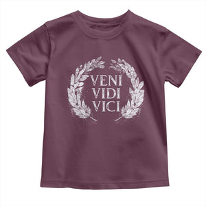 Julius Caesar Veni Vidi Vici Toddler T Shirt Latin Roman History TS09 Maroon Print Your Wear