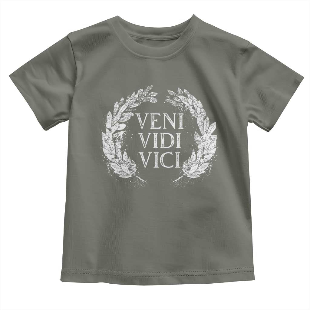 Julius Caesar Veni Vidi Vici Toddler T Shirt Latin Roman History TS09 Military Green Print Your Wear