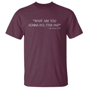 Julius Caesar T Shirt What Are You Gonna Do Stab Me Roman History TS09 Maroon Print Your Wear