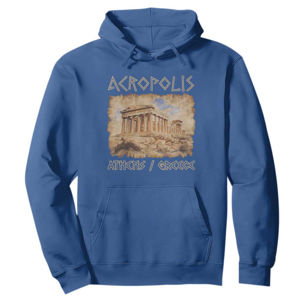Acropolis Athens Greece Souvenir Greek Parthenon Hoodie TS09 Royal Blue Print Your Wear