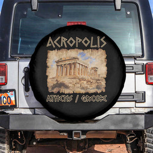 Acropolis Athens Greece Souvenir Greek Parthenon Spare Tire Cover TS09 No hole Black Print Your Wear