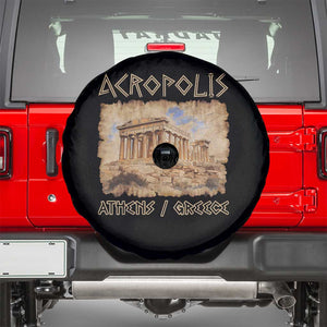 Acropolis Athens Greece Souvenir Greek Parthenon Spare Tire Cover TS09 Black Print Your Wear