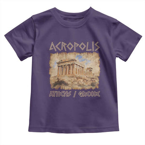 Acropolis Athens Greece Souvenir Greek Parthenon Toddler T Shirt TS09 Purple Print Your Wear