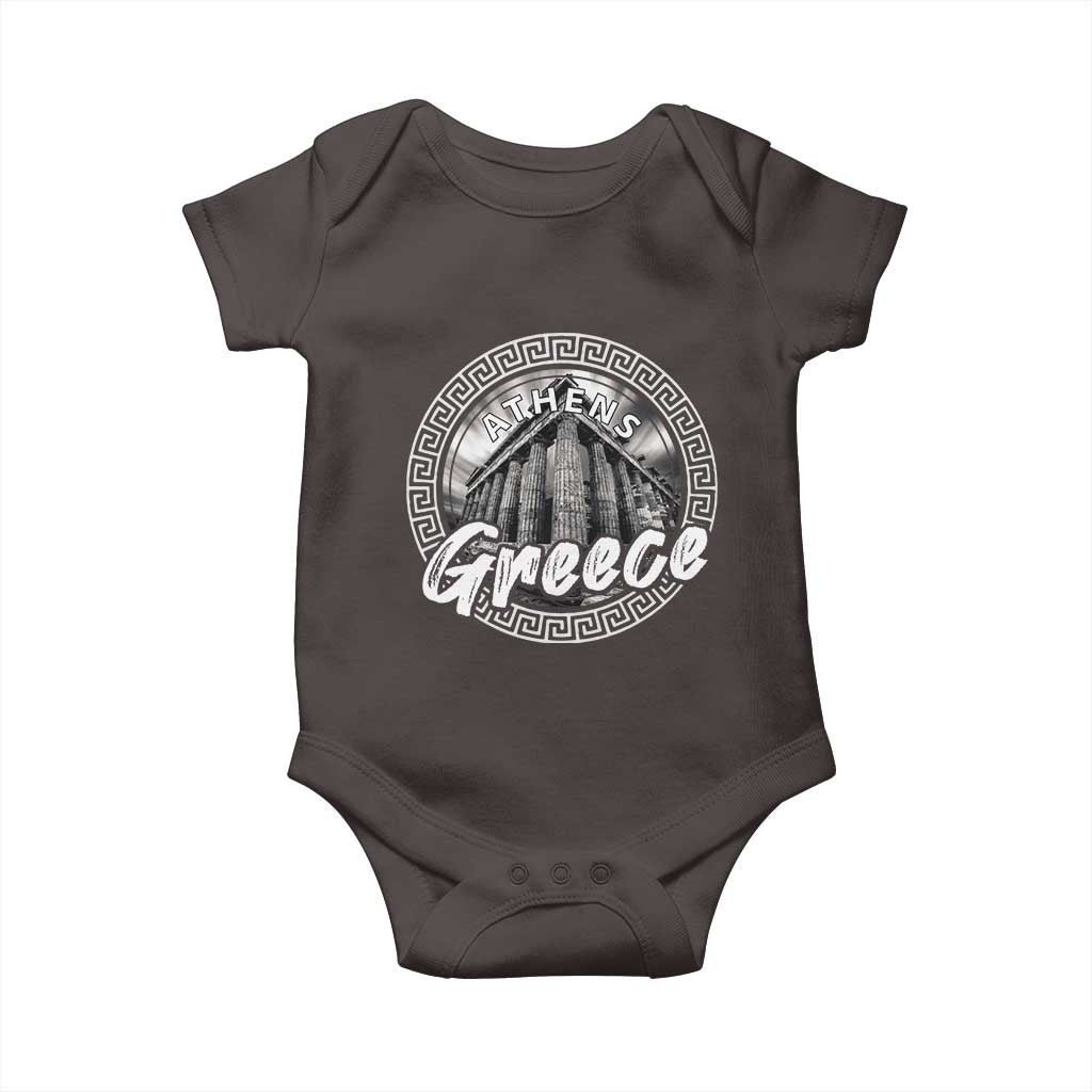 Greece Athens Parthenon Acropolis Baby Onesie TS09 Dark Chocolate Print Your Wear