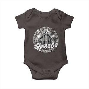 Greece Athens Parthenon Acropolis Baby Onesie TS09 Dark Chocolate Print Your Wear