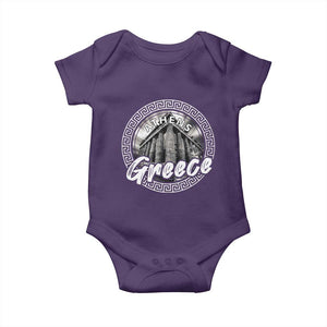 Greece Athens Parthenon Acropolis Baby Onesie TS09 Purple Print Your Wear