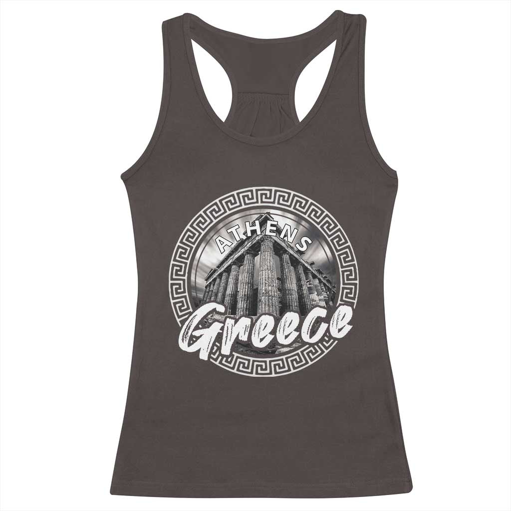Greece Athens Parthenon Acropolis Racerback Tank Top TS09 Dark Chocolate Print Your Wear