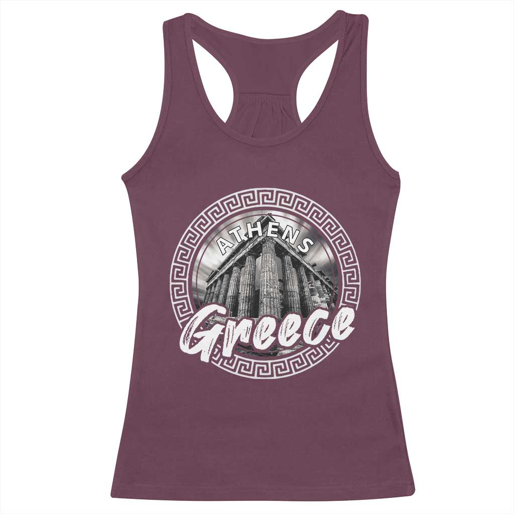 Greece Athens Parthenon Acropolis Racerback Tank Top TS09 Maroon Print Your Wear