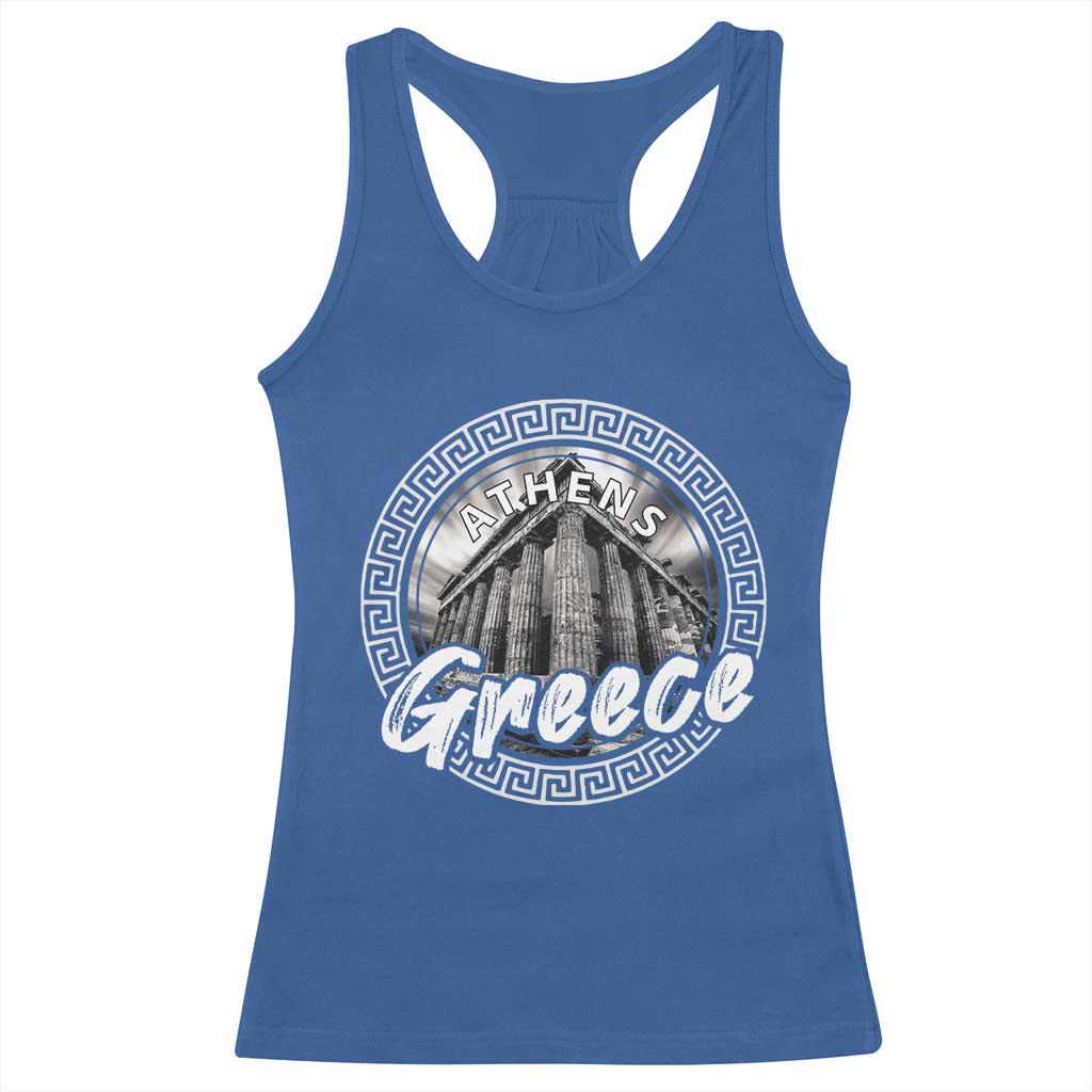 Greece Athens Parthenon Acropolis Racerback Tank Top TS09 Royal Blue Print Your Wear