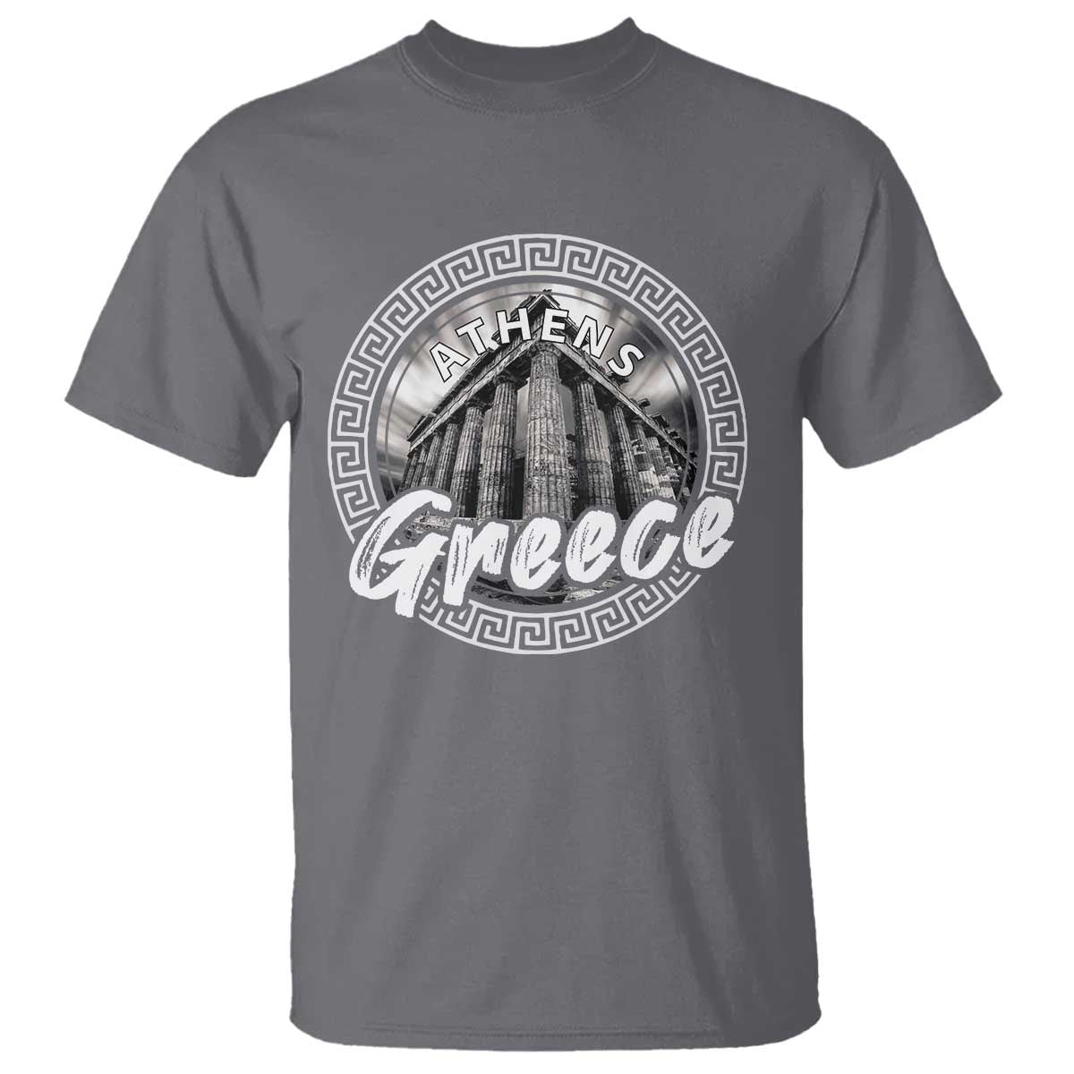 Greece Athens Parthenon Acropolis T Shirt TS09 Charcoal Print Your Wear