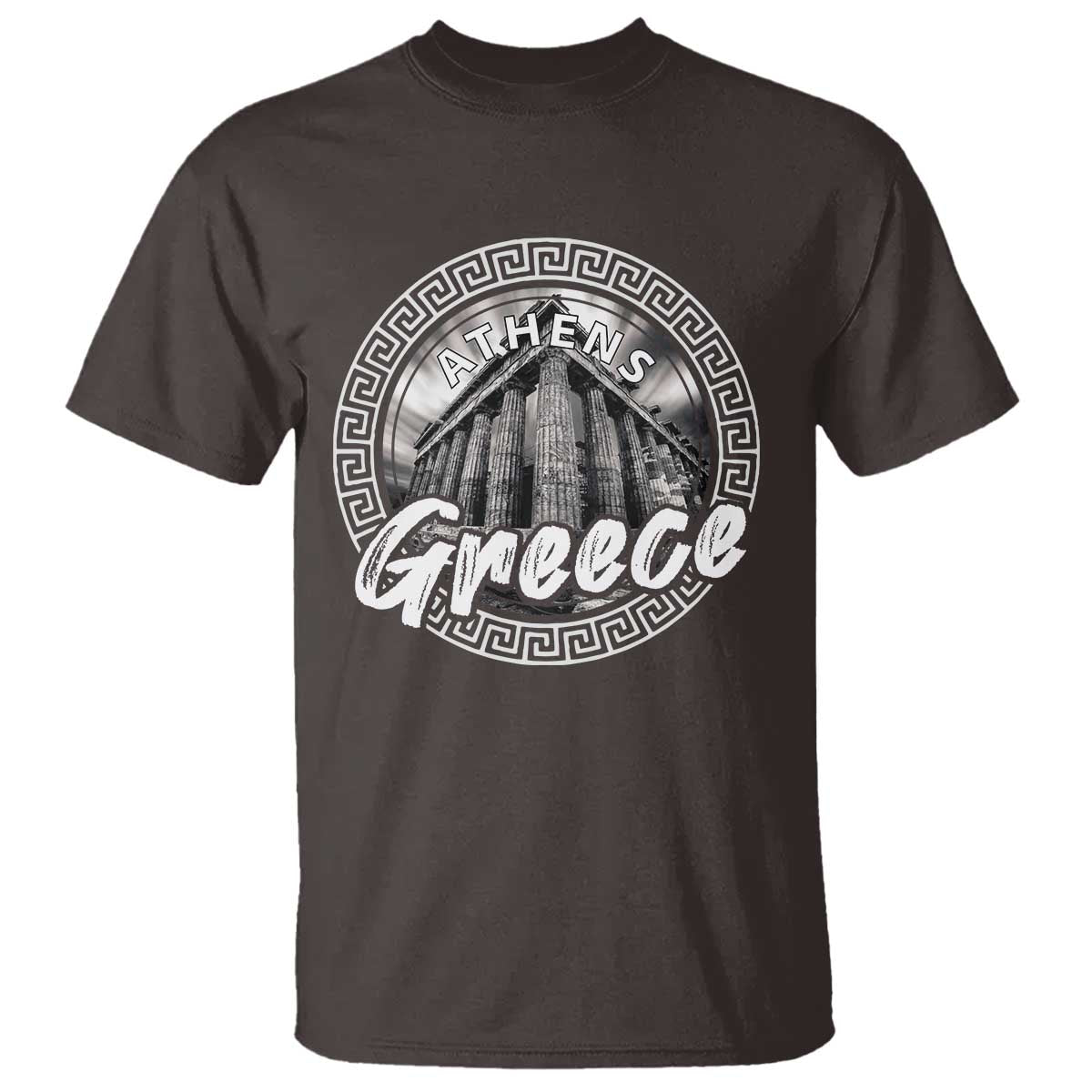 Greece Athens Parthenon Acropolis T Shirt TS09 Dark Chocolate Print Your Wear