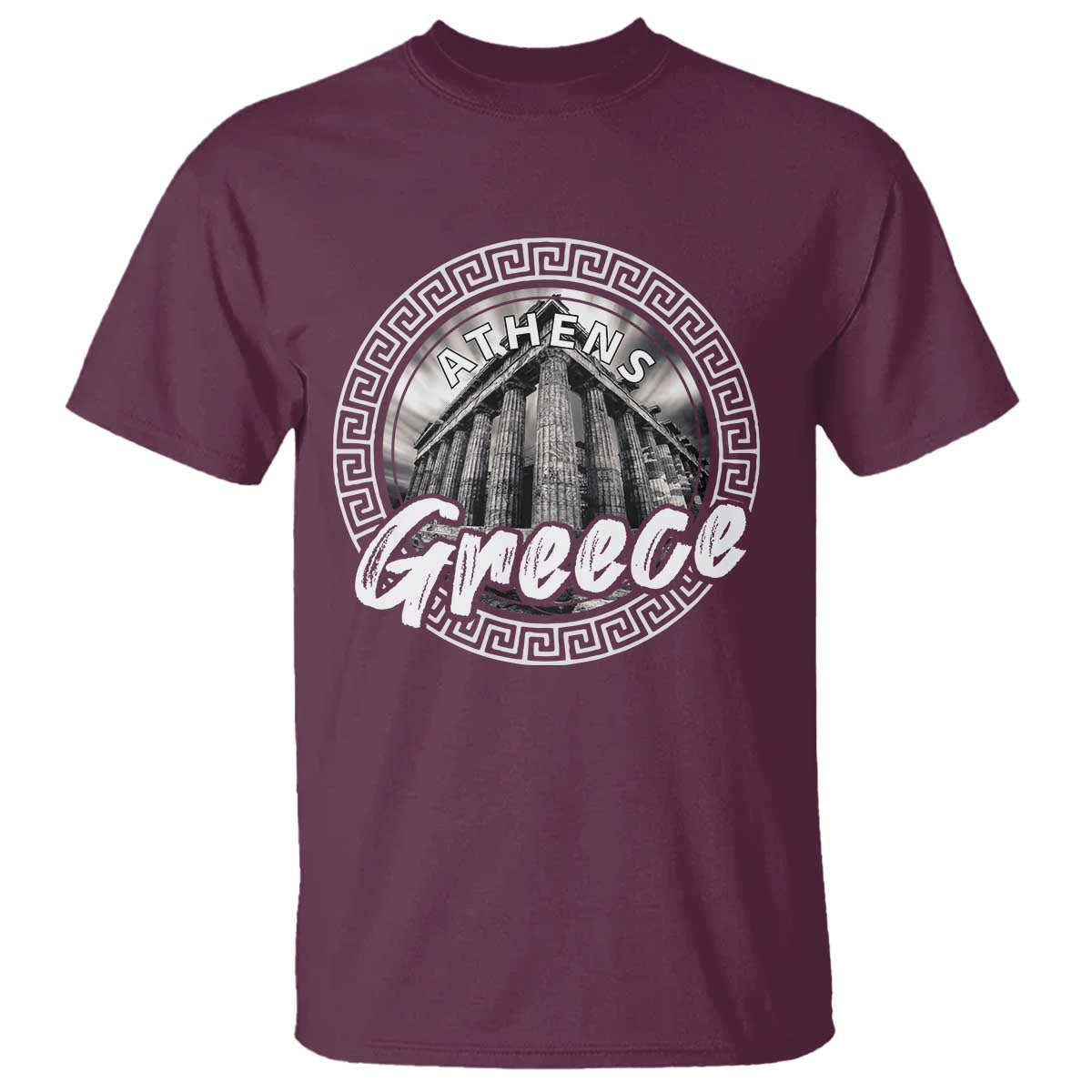 Greece Athens Parthenon Acropolis T Shirt TS09 Maroon Print Your Wear