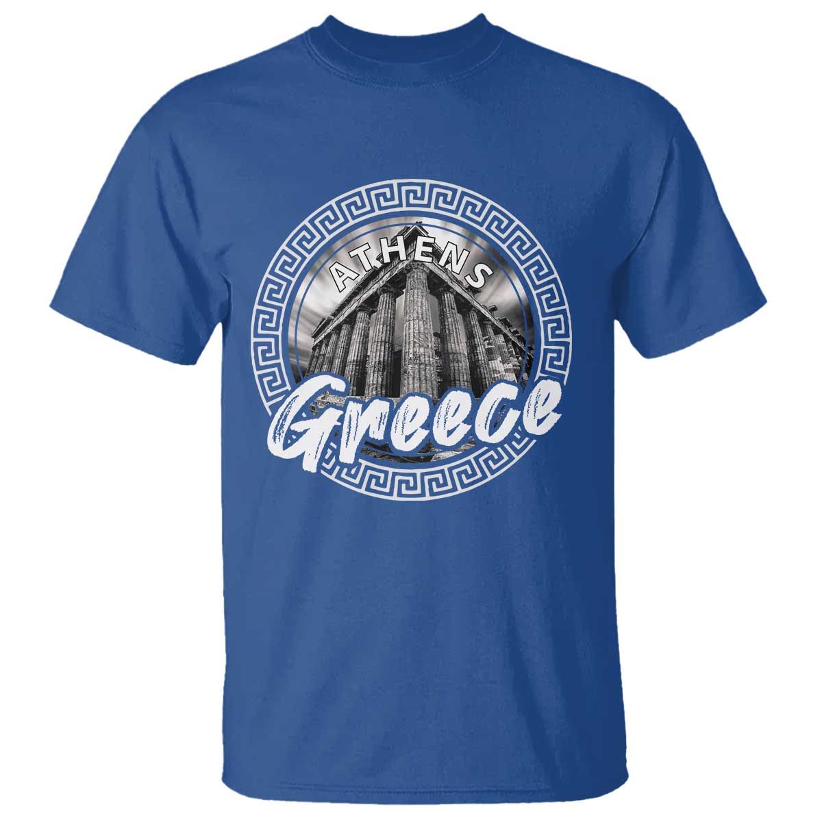 Greece Athens Parthenon Acropolis T Shirt TS09 Royal Blue Print Your Wear