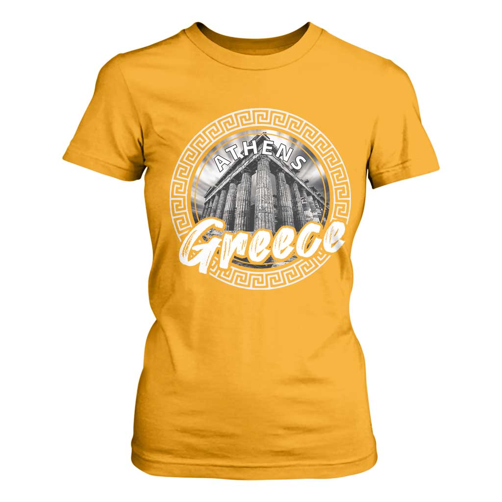 Greece Athens Parthenon Acropolis T Shirt For Women TS09 Gold Print Your Wear