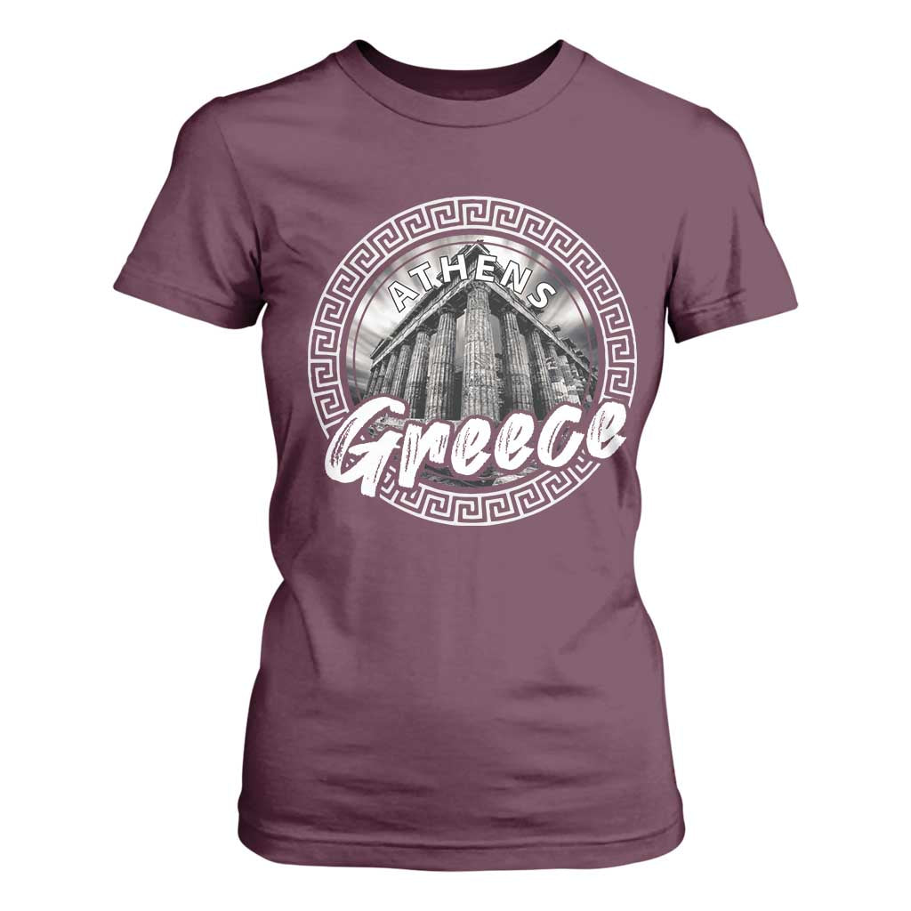 Greece Athens Parthenon Acropolis T Shirt For Women TS09 Maroon Print Your Wear