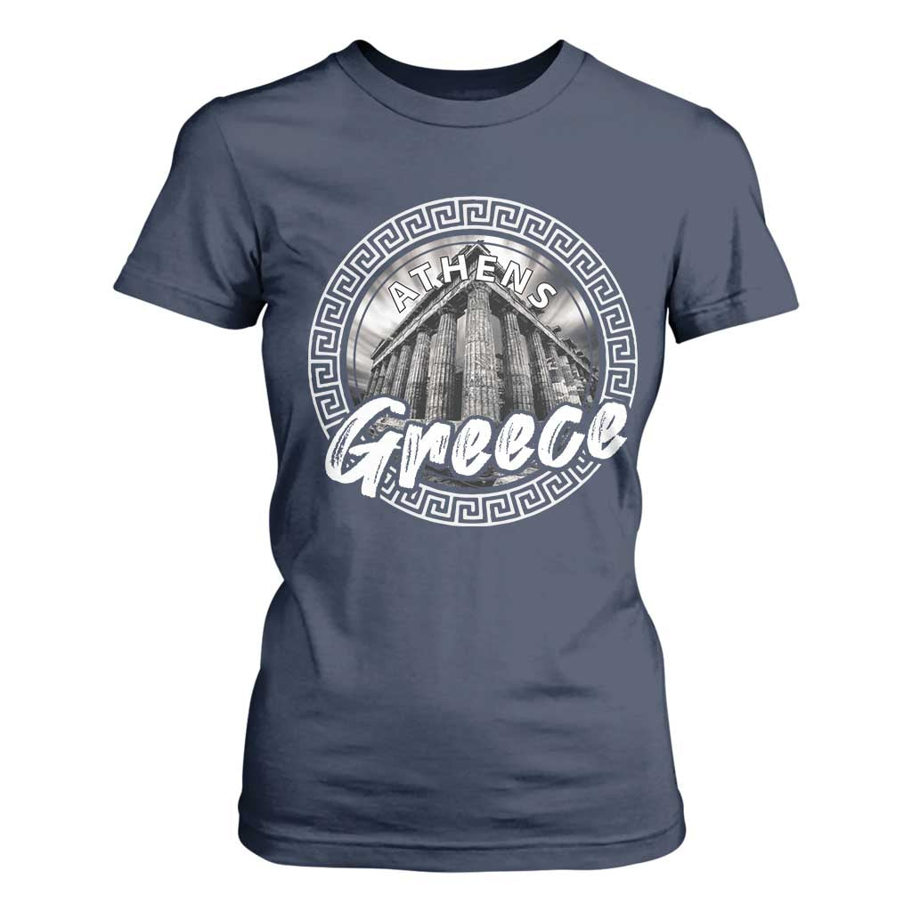 Greece Athens Parthenon Acropolis T Shirt For Women TS09 Navy Print Your Wear