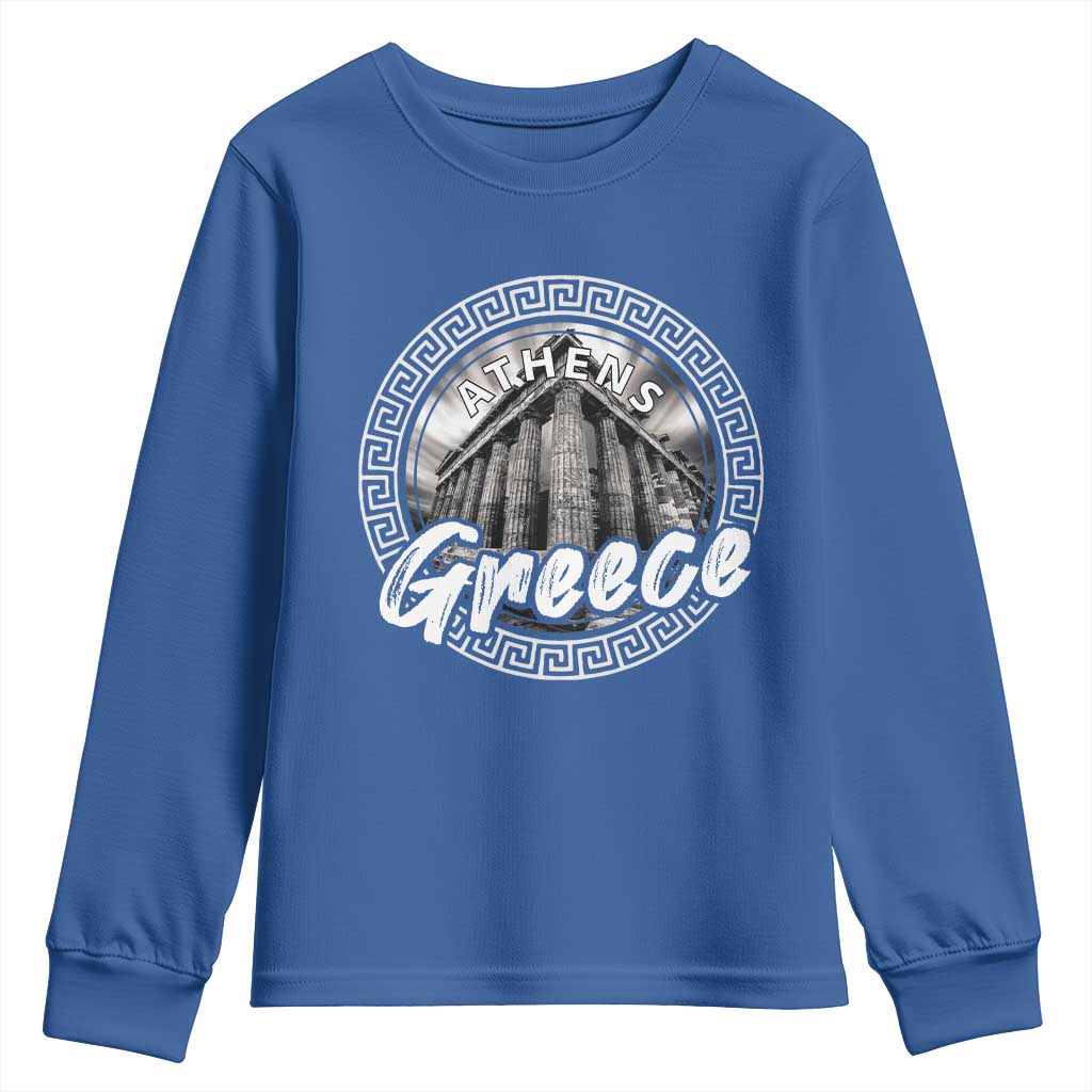 Greece Athens Parthenon Acropolis Youth Sweatshirt TS09 Royal Blue Print Your Wear