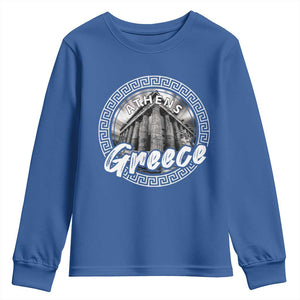Greece Athens Parthenon Acropolis Youth Sweatshirt TS09 Royal Blue Print Your Wear