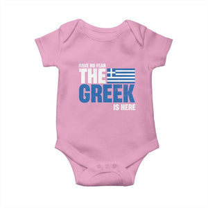 Proud Greece Baby Onesie Have No Fear The Greek Is Here TS09 Light Pink Print Your Wear