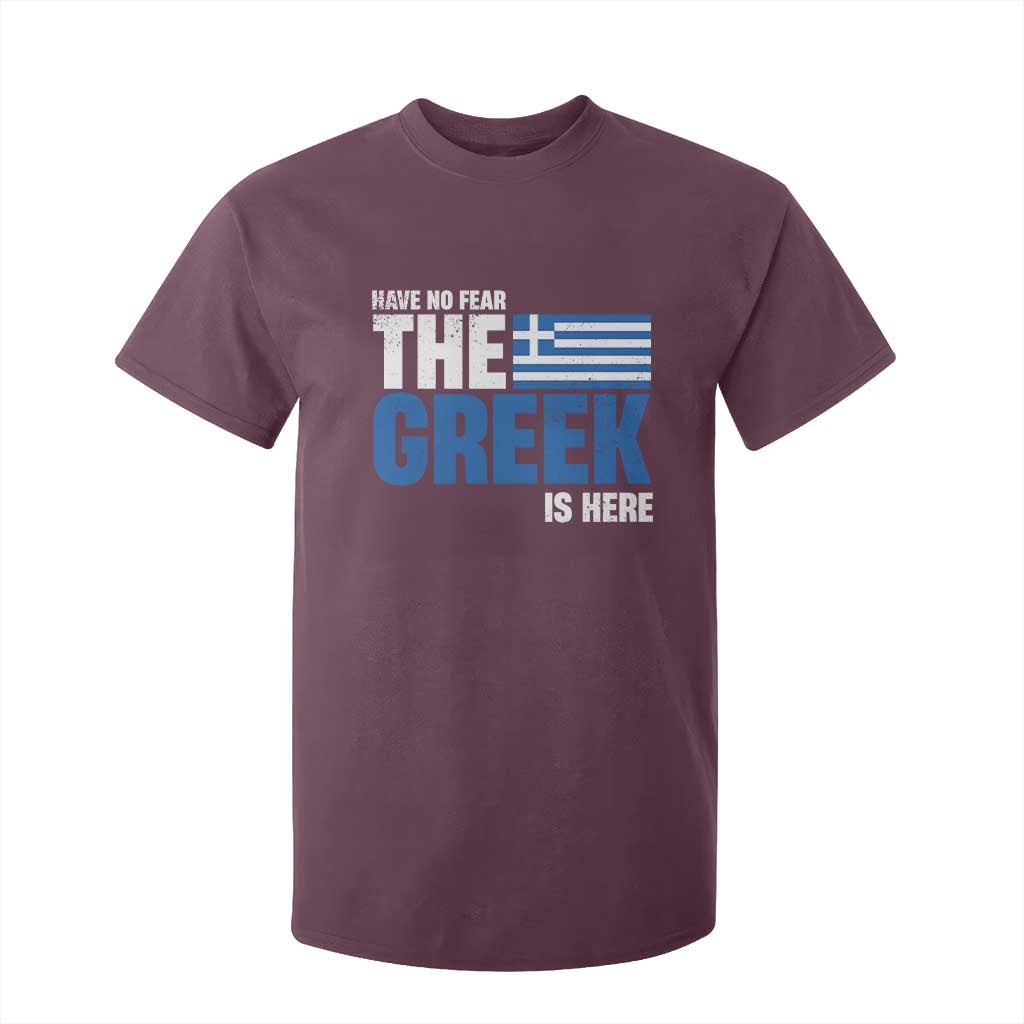 Proud Greece T Shirt For Kid Have No Fear The Greek Is Here TS09 Maroon Print Your Wear