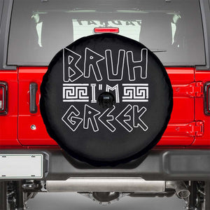 Proud Greece Spare Tire Cover Bruh I'm Greek TS09 Black Print Your Wear