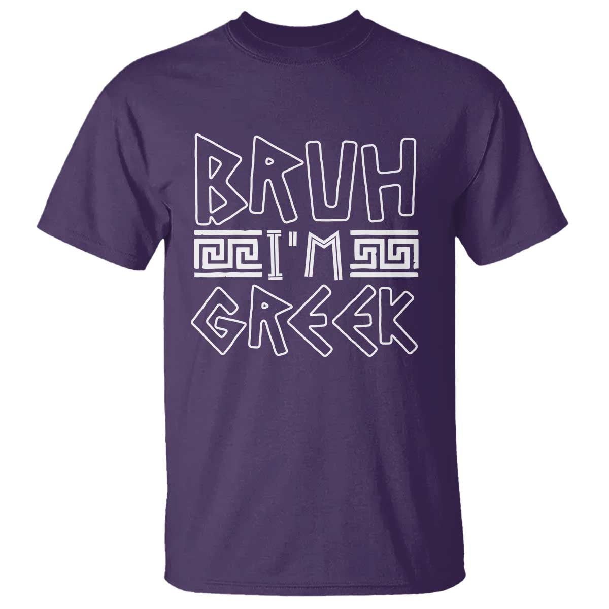 Proud Greece T Shirt Bruh I'm Greek TS09 Purple Print Your Wear